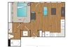 Main Street Flats 1x1 A Floor Plan Main Street Flats 1x1 A Floor Plan